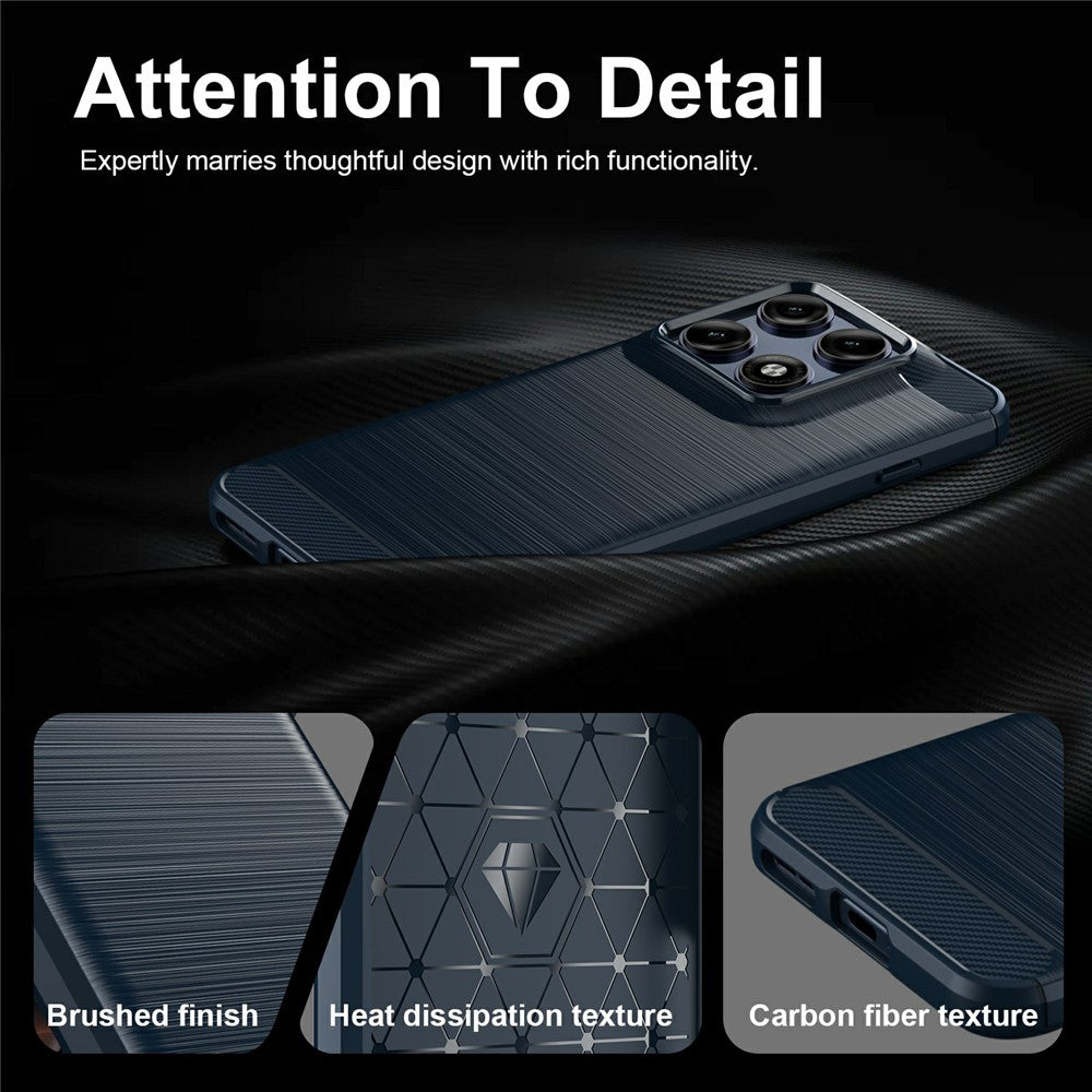 Case for Motorola Edge 70 Pro, Techsuit, Carbon, Blue