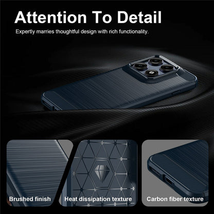 Case for Motorola Edge 70 Pro, Techsuit, Carbon, Blue