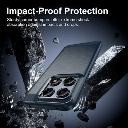 Case for Motorola Edge 70 Pro, Techsuit, Carbon, Blue