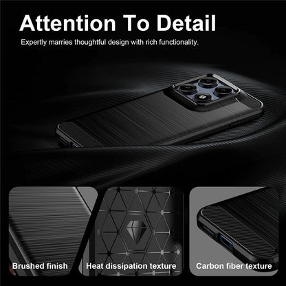 Coque pour Motorola Edge 70 Pro, Techsuit, Carbone, Noire