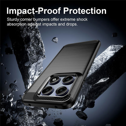 Coque pour Motorola Edge 70 Pro, Techsuit, Carbone, Noire