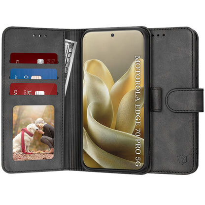 Coque pour Motorola Edge 70 Pro, Techsuit, Diary Book, Noire
