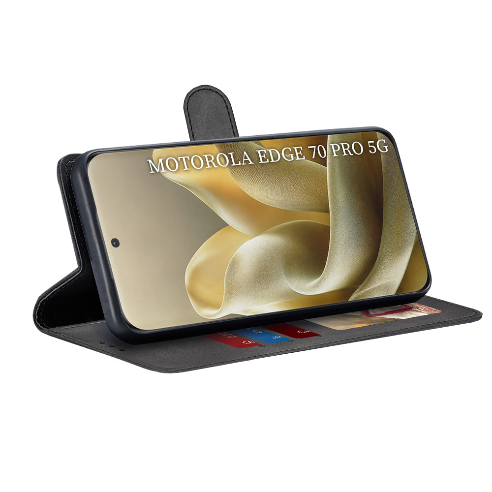 Coque pour Motorola Edge 70 Pro, Techsuit, Diary Book, Noire