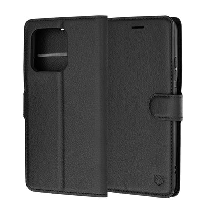 Étui pour Motorola Edge 70 Pro, Techsuit, Leather Folio, Noir