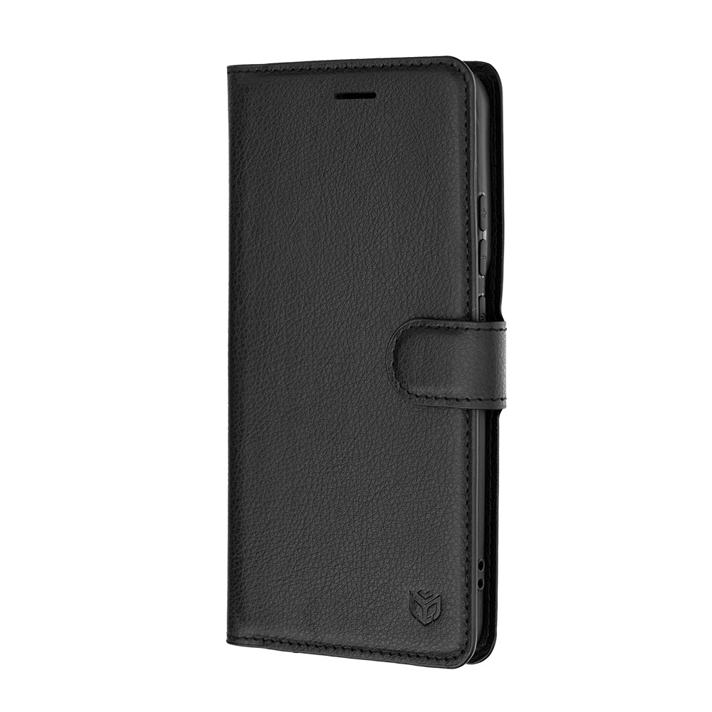 Étui pour Motorola Edge 70 Pro, Techsuit, Leather Folio, Noir