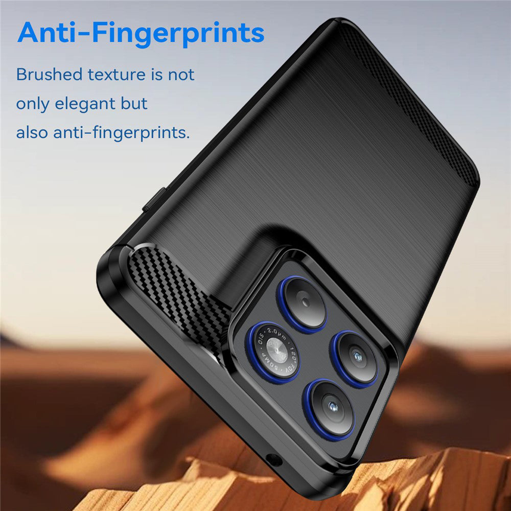 Housse pour Motorola Edge 70, Techsuit, Carbone, Noire