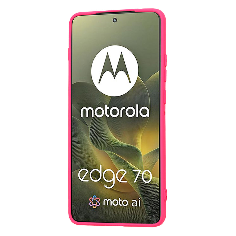 Étui pour Motorola Edge 70, Techsuit, SoftFlex, Rose Foncé