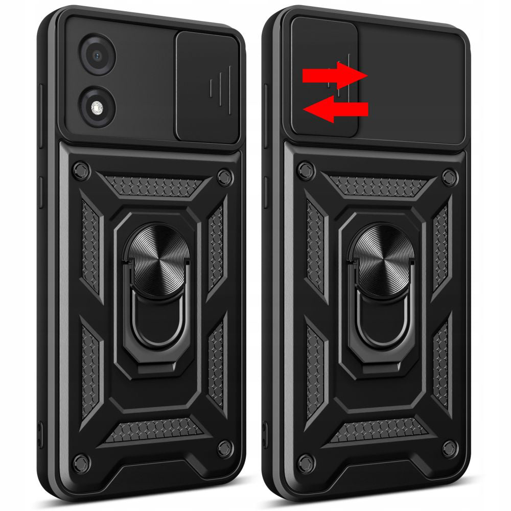Coque pour Motorola Moto E13, Techsuit, CamShield, Noire