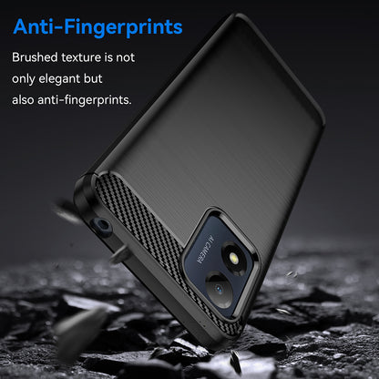 Coque pour Motorola Moto E13, Techsuit, Carbone, Noire