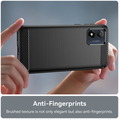 Coque pour Motorola Moto E13, Techsuit, Carbone, Noire