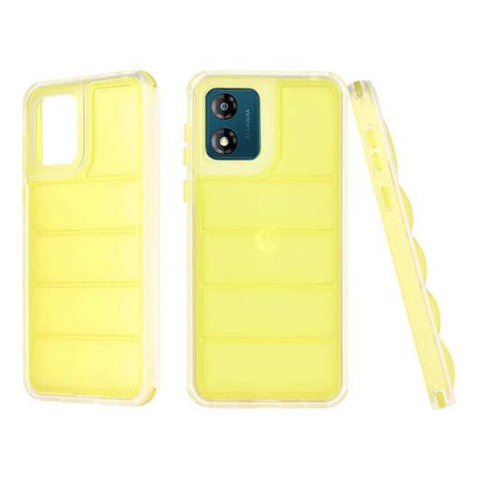 Hülle für Motorola Moto E13, Techsuit, Wave Shield, Gelb