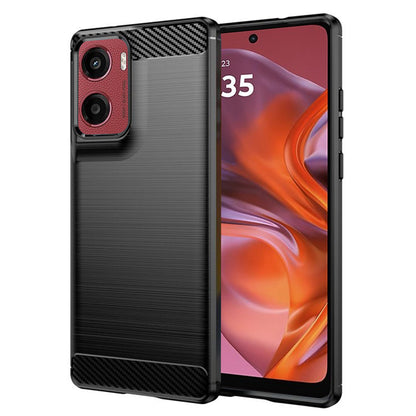 Hülle für Motorola Moto E15 / G05, Techsuit, Carbon, Schwarz