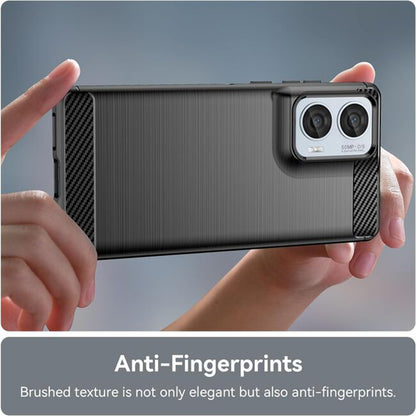 Hülle für Motorola Moto E15 / G05, Techsuit, Carbon, Schwarz