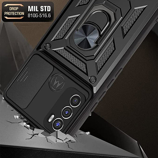 Hülle für Motorola Moto E40 / E30 / E20, Techsuit, CamShield, Schwarz