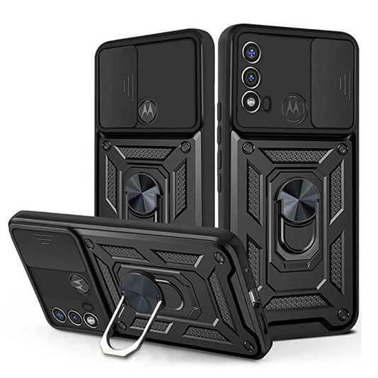Hülle für Motorola Moto E40 / E30 / E20, Techsuit, CamShield, Schwarz