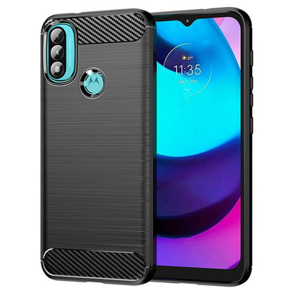 Coque pour Motorola Moto E40 / E30 / E20, Techsuit, Carbone, Noire