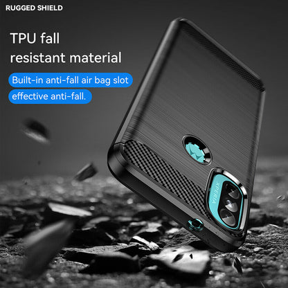 Coque pour Motorola Moto E40 / E30 / E20, Techsuit, Carbone, Noire