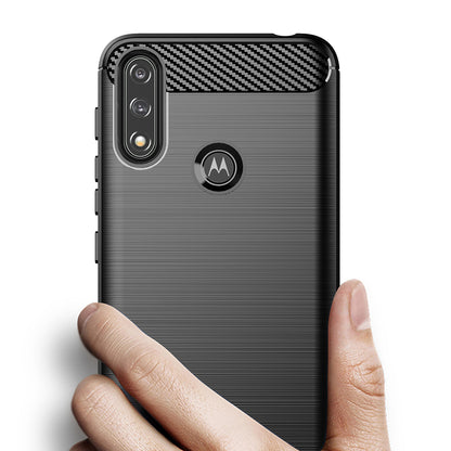Coque pour Motorola Moto E7i Power / E7 Power, Techsuit, Carbone, Noire