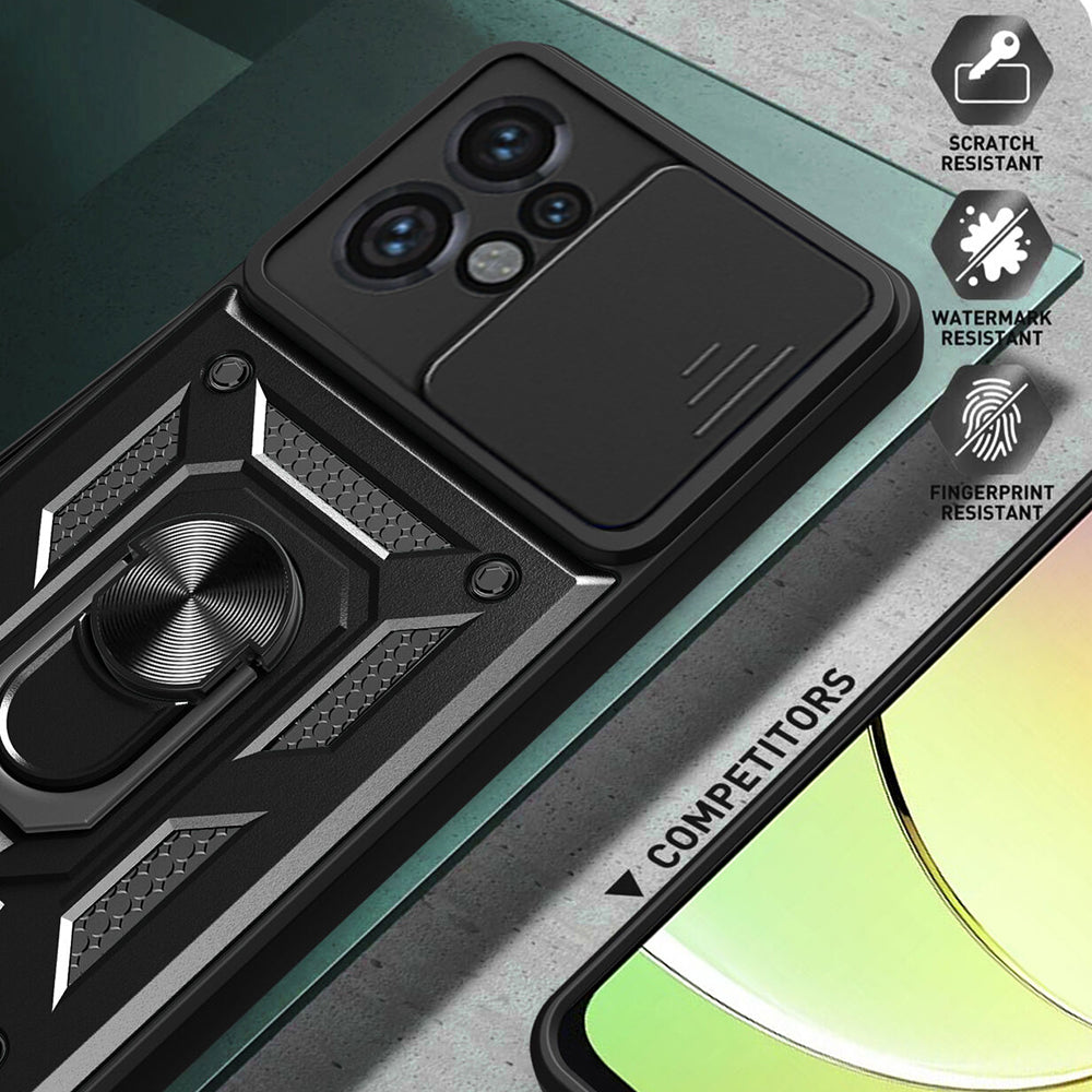 Case for Motorola Moto G04s / E14 / G04 / G24, Techsuit, CamShield, Black