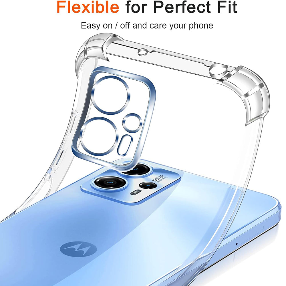 Case for Motorola Moto G04s / E14 / G04 / G24, Techsuit, Shockproof Clear, Transparent