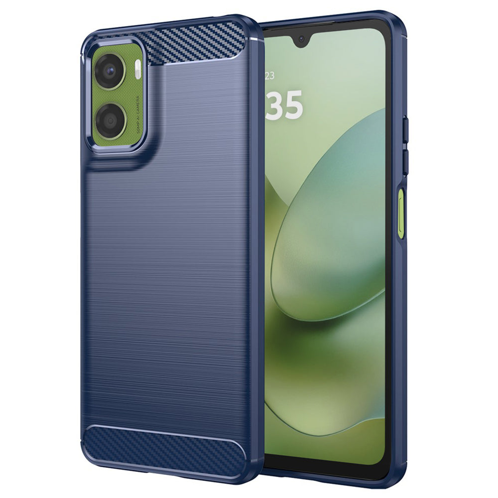 Hülle für Motorola Moto G06 Power / G06, Techsuit, Carbon, Blau
