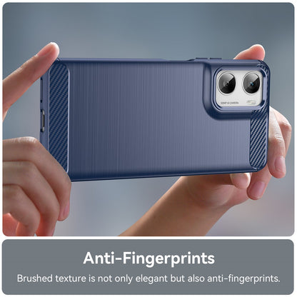 Hülle für Motorola Moto G06 Power / G06, Techsuit, Carbon, Blau