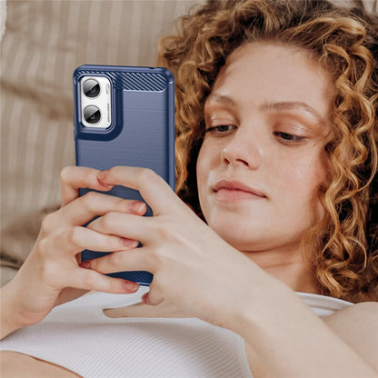 Hülle für Motorola Moto G06 Power / G06, Techsuit, Carbon, Blau