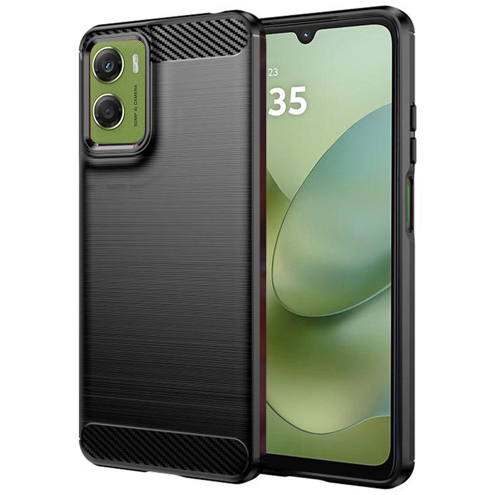 Étui pour Motorola Moto G06 Power / G06, Techsuit, Carbone, Noir