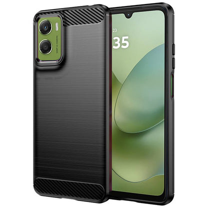 Étui pour Motorola Moto G06 Power / G06, Techsuit, Carbone, Noir