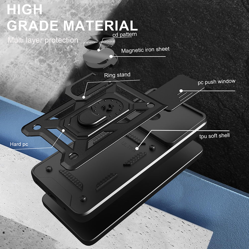 Housse pour Motorola Moto G06, Techsuit, CamShield, Noire