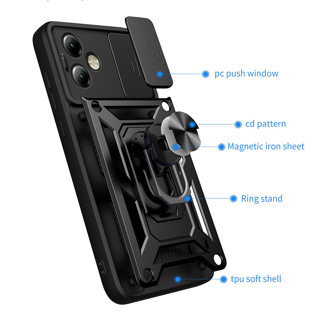 Coque pour Motorola Moto G14, Techsuit, CamShield, Bleue