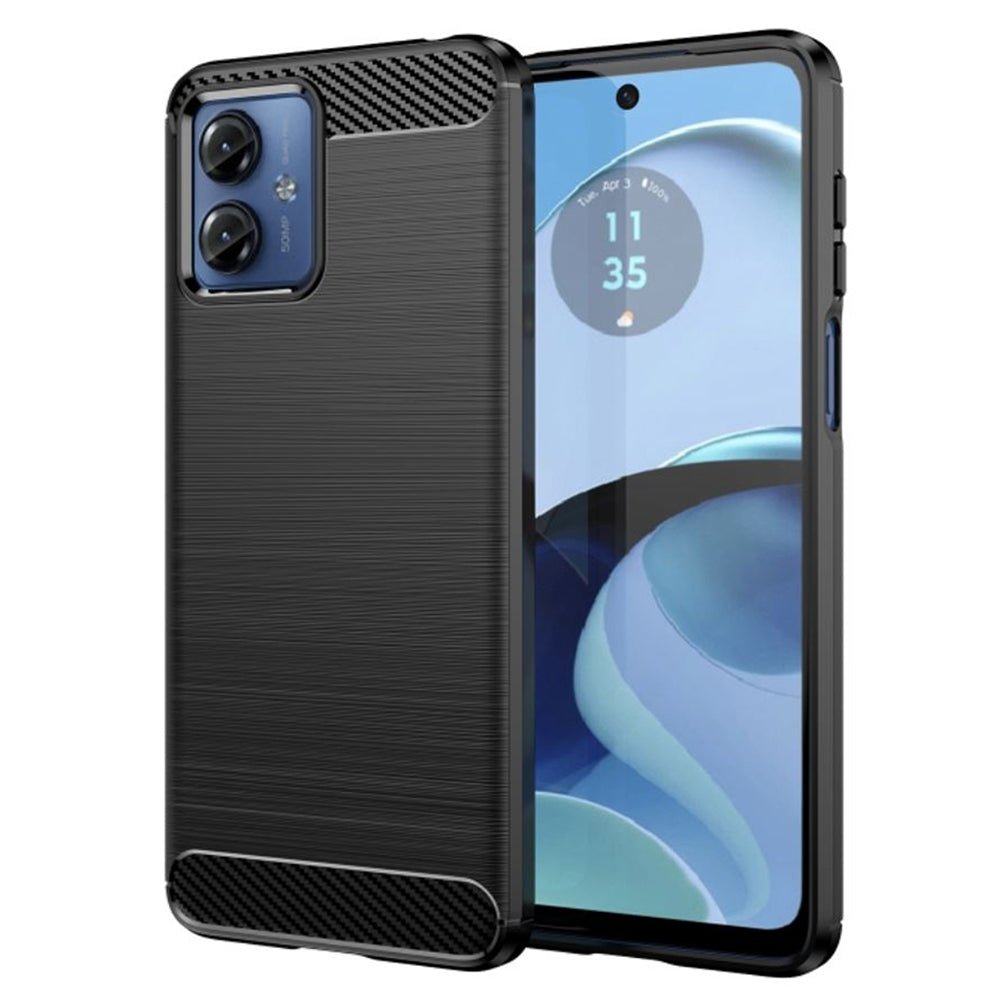 Coque pour Motorola Moto G14, Techsuit, Carbone, Noire