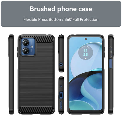 Coque pour Motorola Moto G14, Techsuit, Carbone, Noire
