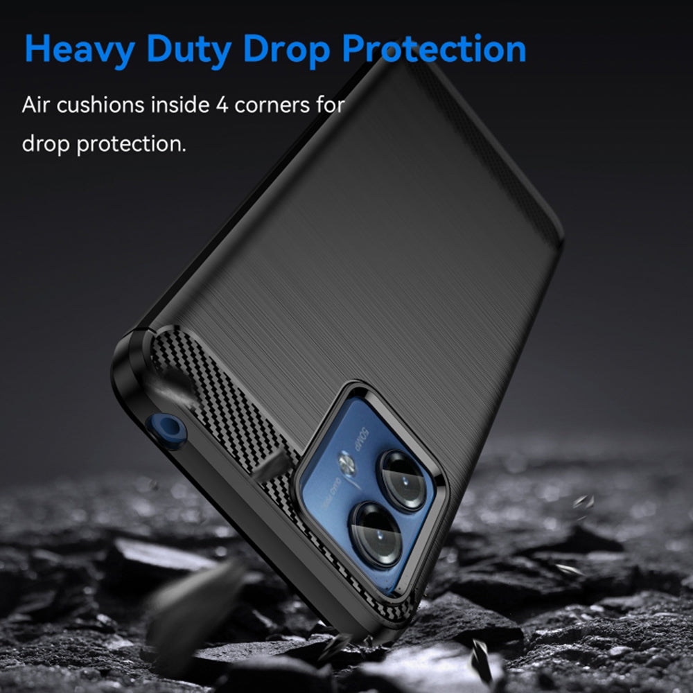 Coque pour Motorola Moto G14, Techsuit, Carbone, Noire