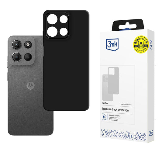 Hülle für Motorola Moto G15 / G15 Power, 3MK, Matt Schwarz