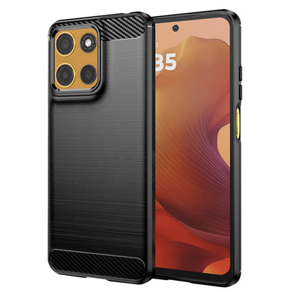 Coque pour Motorola Moto G15 / G15 Power, Techsuit, Carbone, Noire