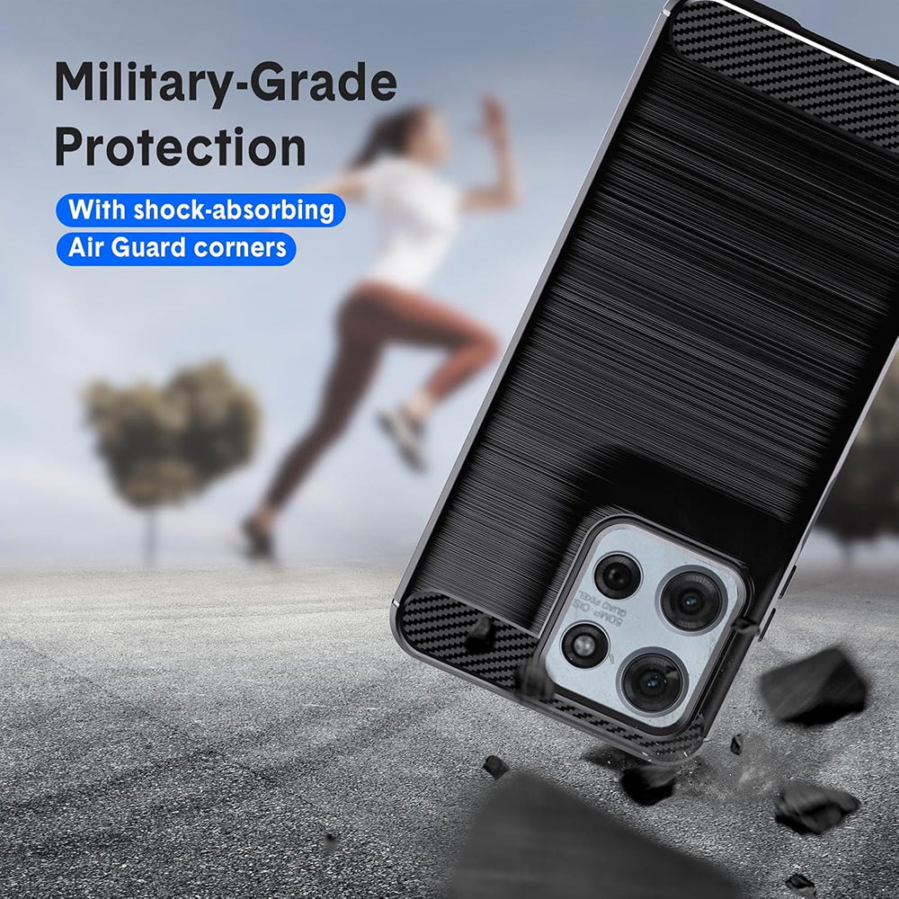 Coque pour Motorola Moto G15 / G15 Power, Techsuit, Carbone, Noire