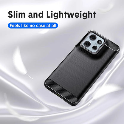 Coque pour Motorola Moto G15 / G15 Power, Techsuit, Carbone, Noire