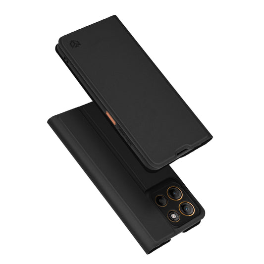 Coque pour Motorola Moto G15 / G15 Power, Techsuit, Magskin Book, Noire
