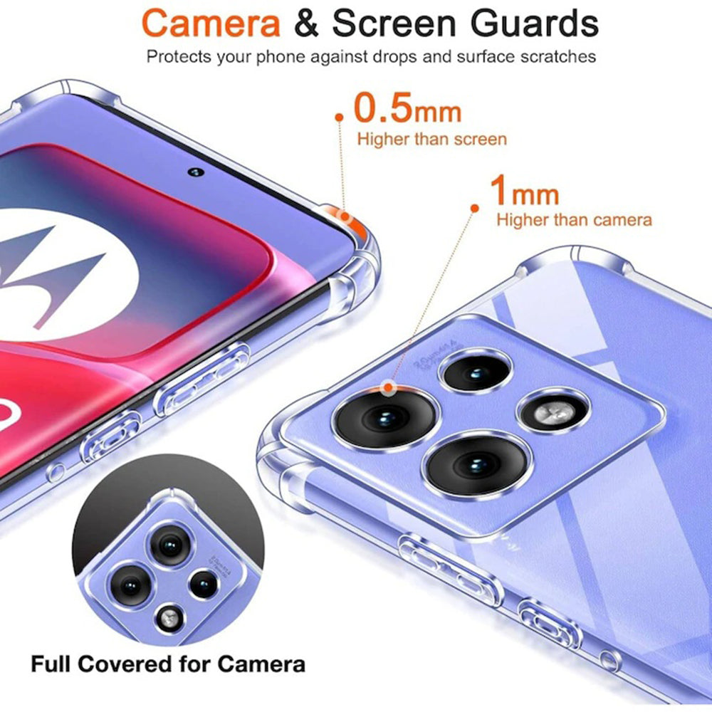 Coque pour Motorola Moto G15 / G15 Power, Techsuit, Antichoc Claire, Transparente