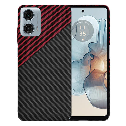 Hülle für Motorola Moto G24 Power, Techsuit, Carbonite FiberShell, Schwarz Rot