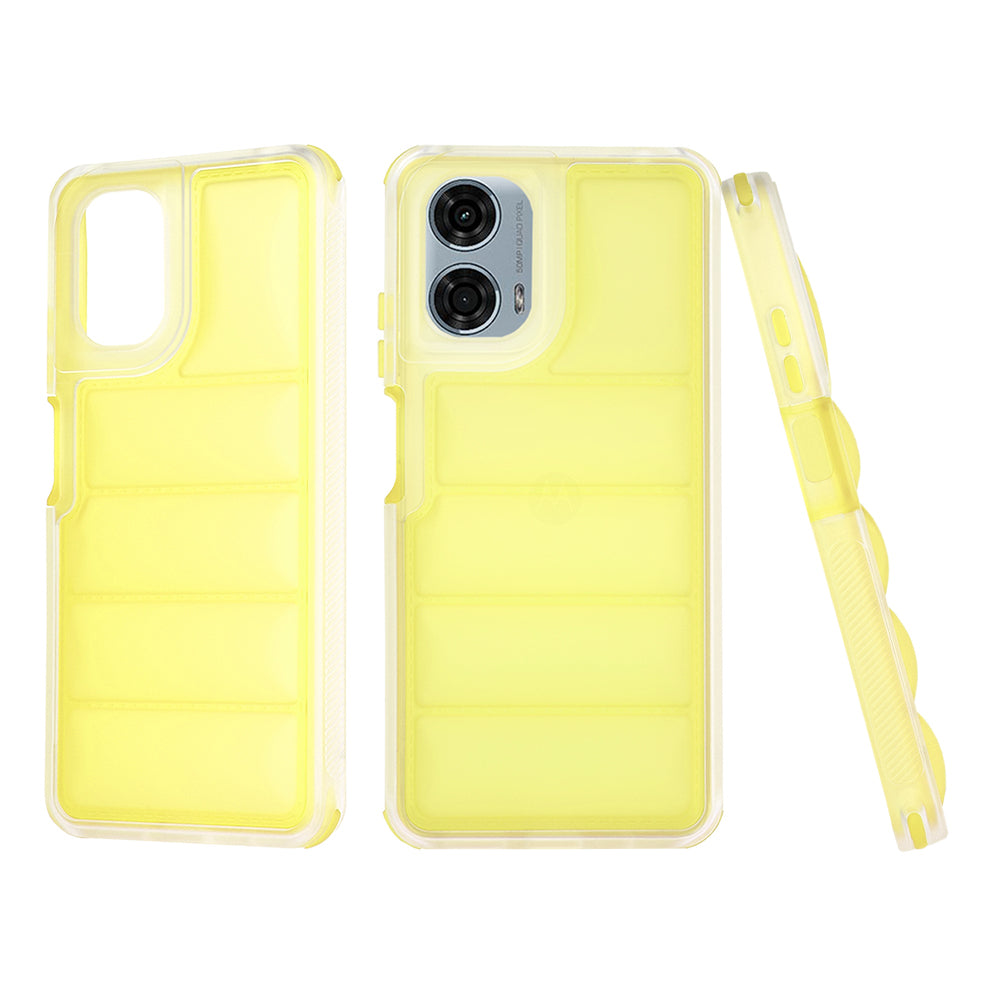 Coque pour Motorola Moto G24 Power, Techsuit, Wave Shield, Jaune