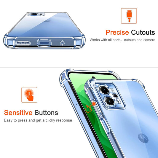 Hülle für Motorola Moto G35, Techsuit, stoßfest klar, transparent