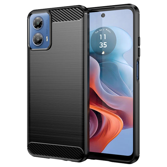 Hülle für Motorola Moto G45 / G34, Techsuit, Carbon, Schwarz