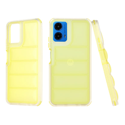 Hülle für Motorola Moto G45 / G34, Techsuit, Wave Shield, Gelb