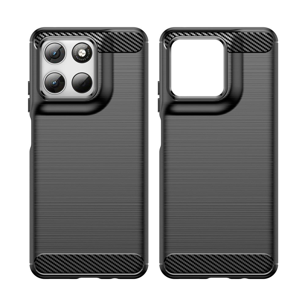 Hülle für Motorola Moto G47 / G37 Power / G37 / G67 Power / G57 Power, Techsuit, Carbon, Schwarz