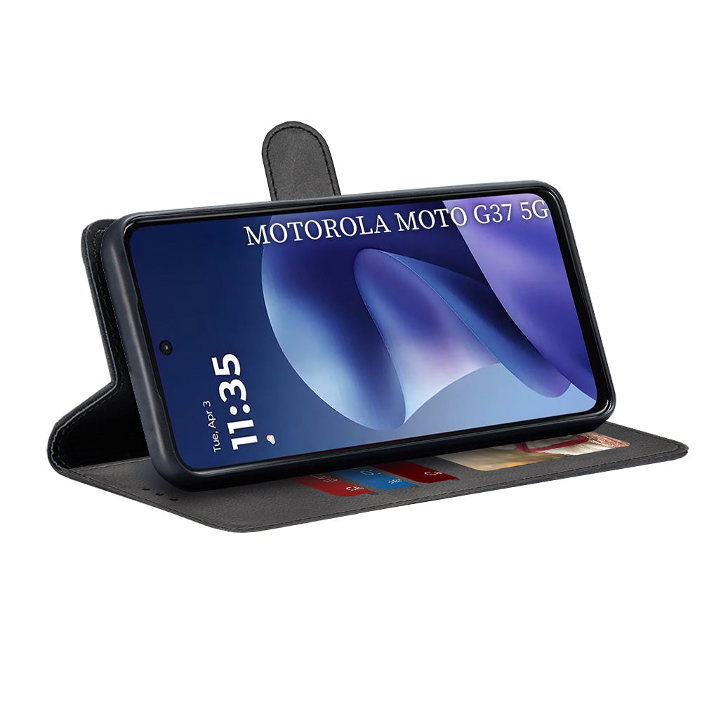 Hülle für Motorola Moto G47 / G37 Power / G37, Techsuit, Diary Book, Schwarz
