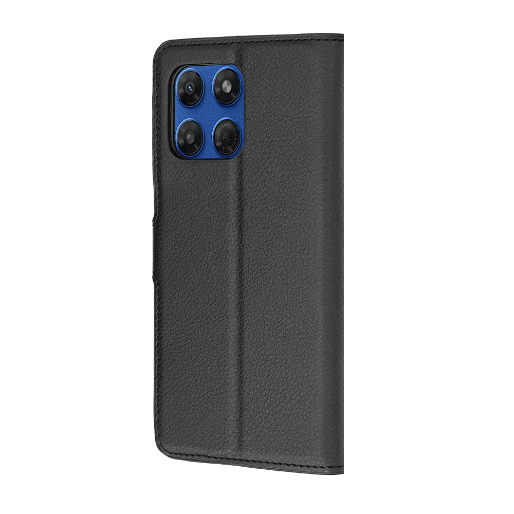Hülle für Motorola Moto G47 / G37 Power / G37, Techsuit, Leder-Folio, Schwarz