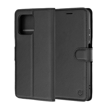 Hülle für Motorola Moto G47 / G37 Power / G37, Techsuit, Leder-Folio, Schwarz