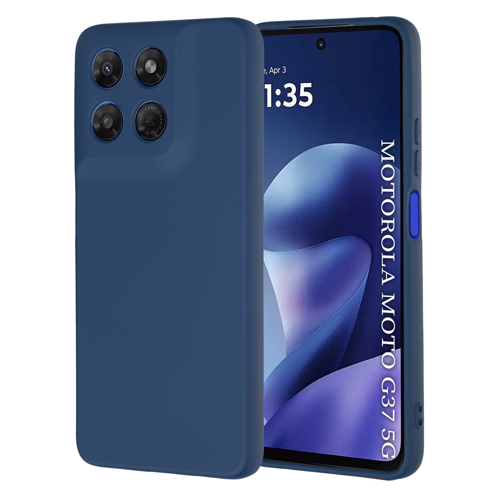 Hülle für Motorola Moto G47 / G37 Power / G37, Techsuit, SoftFlex, Marineblau